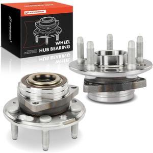 A-Premium 2 x Front or Rear Wheel Bearing and Hub Assembly with 5-Lug Compatible with Chevy GMC Buick Cadillac - 2010-2020 - Equinox Malibu Impala Camaro Terrain LaCrosse Regal Allure CTS XTS