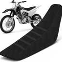 Ribbed Dirt Bike Seat Cover Gripper Soft for CRF 110 125F CRF110F CRF125F 2023 2024 2025 Pit Bike Non-Slip Surface Protector Black
