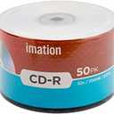 Imation 50 Pack CD-R 52X 700MB/80Min Branded Logo Blank Media Recordable Data Disc