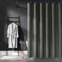 Linen Boho Shower Curtain 72x72 Waterproof Bathroom Curtain,Adjustable Height Bath Curtain with Weighte Hem,Natural Cloth Fabric Washable Shower Curtains for Home and Hotel,Dark Grey. (72"W x 72"L (Pack of 1), Dark Grey)