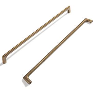 Goo-Ki Antique Brass Cabinet Pulls with 12.6''(320mm) Hole Centers, Retro Style Zinc Alloy Cabinet Handles for Dresser,Wardrobe,Cupboard- 6 Pack