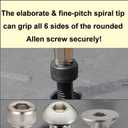 Engineer DBZ-65 Taupe Screw Removal Bit [Compatible With Hex Socket Screws (0.2 Inch (5 mm))] Cap Bolt Enameled Set