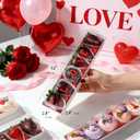 25 Pack 12 x 2.8 x 2.4 Inches Strawberry Boxes with Clear Lids,Long Macaron Boxes Gift Boxes For Cookies,Truffle,Cocoa Bombs,Chocolate