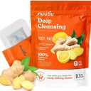 | Ginger Deep Cleansing Foot Pads for Better Sleep & Foot Care | Premium Japanese Organic Foot Pads with Ginger Powder (10 Pc) (Pack of 1 | 10 Pc)