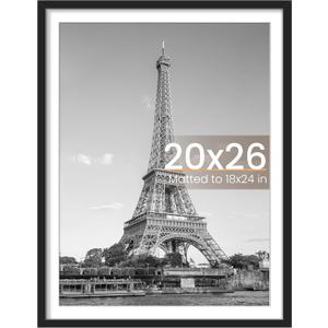 upsimples 20x26 Picture Frame, Wall Decor Poster Frames, Black 1 Pack