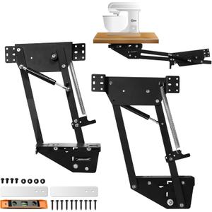 New Upgrade Mixer Lift for Cabinet Appliance Lift for Kitchen with Soft-Close Holds Up to 60 LBS, Minimum Applicable Cabinet Size 20 * 14 Inch Easier to Open and Simpler to Install
