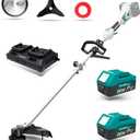 40V 14" Brushless Cordless String Trimmer, .095" Dual Line Bump Feed, 2X 4.0Ah Batteries, Fits Makita 18V LXT Tools, Dual Charger, Battery Weed Wacker for Thick Brush, Dense Weeds & Large Yards