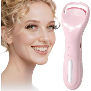 Heated Eyelash Curlers, Rechargeable Electric Eyelash Curler with Dual-Arc Design & 3 Adjustable Temperature - Safe Gentle Heated Lash Curler for Natural Curl Perfect Fit for Women F85