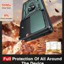 LeYi for Moto G-Stylus-2025 Case: Motorola G Stylus 2025 Case with Screen Protector, Military-Grade Protection, Rotatable Ring Kickstand, Green