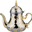 Moroccan Teapot 1.2L Arabic Style Stainless Steel Moroccan Traditional Religious Style Teapot