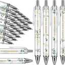 Chuangdi 24 Pcs Wedding Pens Bridal Shower Ballpoint Pens Retractable Bachelorette Black with Quotes for Guest Wedding Bridal Shower Favors Book Proposal Bachelor Party Gifts Office(Leaf)