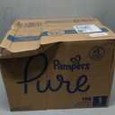 Pampers Pure Baby Diapers, Size 1 (8-14 lbs), 198, Up to 100% Leakproof, Premium Hypoallergenic Soft Diapers
