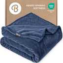 Bare Home Fleece Blanket - King Size - Ultra-Soft Lightweight for Bed, Sofa, and Couch - Luxury Microplush - Cozy Warm Blanket (King, Dark Blue)