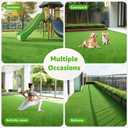 Artificial Turf Grass Outdoor - Synthetic Realistic Fake Grass Indoor Turf Rug with Drainage Holes for Patio, Balcony, Backyard, Landscape Decoration - Pet Friendly Dog Grass Mat (6FT x 10FT)