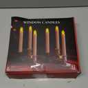 YAUNGEL Window Candles, 12 Pack LED Battery Operated Christmas Candles for Windows with Remote Electric Candle Lights with Removable Candle Holders Suction Cups for Christmas Decorations, Silver