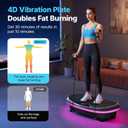 MERACH Vibration Plate Exercise Machine, 4D Whole Body Workout Vibrating Platform for Lymphatic Drainage Weight Loss Muscle Activation, Home Fitness Equipment with Bluetooth Light Pull Cord