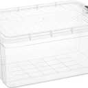 Superio Clear Storage Container with Lid, 16 Quart Plastic Bin for organization, Non-Toxic, BPA Free, Odor-Free, Stackable Latch Box organizer for Home, Dorm, Classroom, Garage, Closet (16 Quart) (16.25"x11"x7.25")