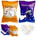 50 Pack Assorted Halloweens Mini Marshmallows Individually Wrapped, Witchmallow & Spook Poof, Vanilla Flavored, Halloweens Themed Snacks Bulk, Kids Fun Halloween Candy Bulk for Trick or Treat