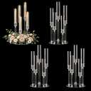 4 Pack 5 Arm Acrylic Candelabra Centerpiece for Tables
Clear Candle Holder Stand with Removable Lampshade,Elegant Centerpieces for Wedding Dinner Party Home Decor Fits LED Candles