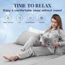 OMERAI Queen Sheet Set, 3 Piece Bed Sheets for Hot Sleeper, Breathable & Cooling, Includes 1 Fitted Sheet and 2 Pillowcases, Grey (Gray)