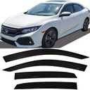 Tape-On Side Window Vent Visor Deflectors Rain Guards for 2016-2021 Honda Civic 4-Door Sedan