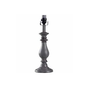Gray Turned Leg Small Lamp Base, 15"