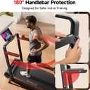 RHYTHM FUN Treadmill with Incline, Walking Pad with Handle Bar,300lbs Walking Pad with APP, Portable Folding Walking Treadmills for Home/Office with Low Noise