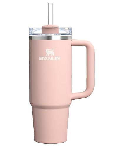 STANLEY Quencher H2.0 Tumbler with Handle and Straw 40 oz | Flowstate 3-Position Lid | Cup Holder Compatible for Travel | Insulated Stainless Steel Cup | BPA-Free | Peach Whip Gloss