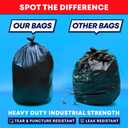 Veska 65 Gallon Trash Bags Heavy Duty | 120 Count | 64 Gallon Trash Bags for Toter - Large Garbage Bag 70 Gallon