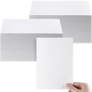 Geosar 200 Sheet Linen Cardstock 5 x 7 Invitation Cardstock Heavyweight Printer Paper 92lb 250gsm Index Cards for Printer Cover Postcards Blank Flash Note Greeting (White)