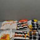 Fall Chair Covers Set of Thanksgiving Dining Protector Stretch Removable Washable Autumn Pumpkin Sunflower Maple Leaves Slipcovers for Dining Hotel Party Wedding, 6 Pieces