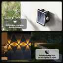 Solar Outdoor Lights, Up and Down Lighting, Waterproof IP65, Fence Light for Yard, Garden, Garage, Pools, Deck (4LED-Warm Light, 4PACK)