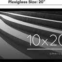 Americanflat 10x20 Picture Frame with Polished Plexiglass - Streamline Collection - Thin Border Picture Frame for Wall Display - Hanging Hardware Included - Black