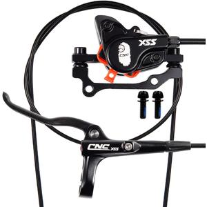 CNC MTB Hydraulic Disc Brake Set, Mountain Bike Hydraulic Disc Brakes Right Front 800mm Left Rear 1450mm Hydraulic Brake, Black