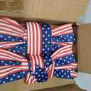 Patriotic Bow for 4th July Decorations, Patriotic Wreath Bow, Patriotic Party Supplies, Memorial Day Red White and Blue Star Bow, 2 Pcs (8x12.5 inches) (White)