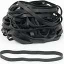 Rubber Bands Large Black 30Pcs 8inch Elastic Bands Wide 5mm Rubbers Band, for Trash Cans Office Supplies Folders Cat Litter Box (200mm x 10mm)