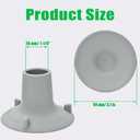 Shower Chair Replacement Feet 4 Pack 1-1/8" I.D Firm and Non-Slip Waterproof Adults Bath Seats Large Rubber Suction Cup Feet Transfer Benches Rubber Feet