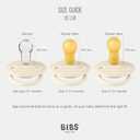 BIBS Pacifiers - De Lux Collection | BPA-Free Baby Pacifier | Made in Denmark | Set of 2 Blush Night/Vanilla Night Color Premium Soothers | Size 6-18 Months | Natural Rubber | Size 2 | BPA-Free | Made in Denmark | Glow Handle | High Nipple Acceptance | Airflow Holes