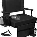 Stadium Seat with Back Support, Bleacher Chair with Back & Cushion, 18.7 x 12 x 17 inches