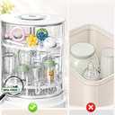 SIJING Bottle Washer & Sterilizer Dryer, Glass Baby Bottle Washer, No Plastic Contact, Automatic Bottle Cleaner with 360 Spray, High-Temp Steam for Pump Parts