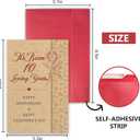 3 x Happy 10th Anniversary & Valentine's Day Card for Couples, 10 Years Together, Romantic Love Card for Husband/Wife, Heartfelt 10th Wedding Anniversary for Him Her