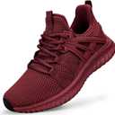 Abboos Womens Slip On Sneakers Women Walking Tennis Shoes Lightweight Casual Sneakers for Gym Travel Work (9.5, Agate Red)