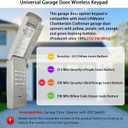 Garage Door Opener Keypad Compatible with Liftmaster Chamberlain Craftsman Garage Door Opener with 315/390 MHZ Learn Button Since 1993, Replace 877Max 878Max Garage Door Keypad Wireless Keyless Entry