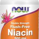 NOW Foods Supplements, Niacin (Vitamin B-3) 500 mg, Flush-Free, Double Strength, Nutritional Health, 90 Veg Capsules