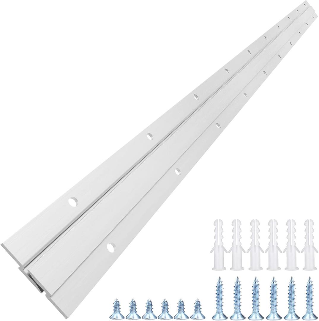 French Cleat Picture Hanger, Aluminum Z Hanger Interlocking Wall Mounting Bracket Hardware Kit Z Clips for Hanging Wall Painting, Mirrors, Panels, Artwork, Cabinet, Whiteboard (30inch-1Pairs)