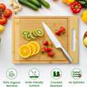 Kikcoin Mom Birthday Gifts - Bamboo Cutting Boards for Kitchen, Mothers Day Cutting Board Gift from Daughter Son, Thanksgiving Christmas Gifts for New Mom, Large Cutting Board 13.8" X 9.8"