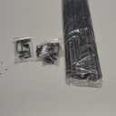 Black Curtain Rods 2 Pack, 5/8 Inch Small Curtain Rods for Windows 30 to 88 Inch Stainless Steel with Brackets Easy to Install for Bedroom Living room Bathroom Kitchen