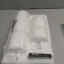 White Ribbed Flameless Pillar Candles with Remote, Real Wax Flickering Battery LED Candles Set of 2