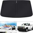 KUST Windshield Sun Shade for 2014-2017 2018 2019 Chevrolet/Chevy Silverado Crewcab Regularcab Extendedcab Custom Fit Sunshade Accessories Foldable Sun Visor Protector Block UV Rays