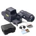 558+G45 5X Magnifier Holographic Sight,Holographic Collimator Sight Red Dot Optic Sight for Enhanced Accuracy and Targeting,20mm Rail Mounts&Quick Detach Lever